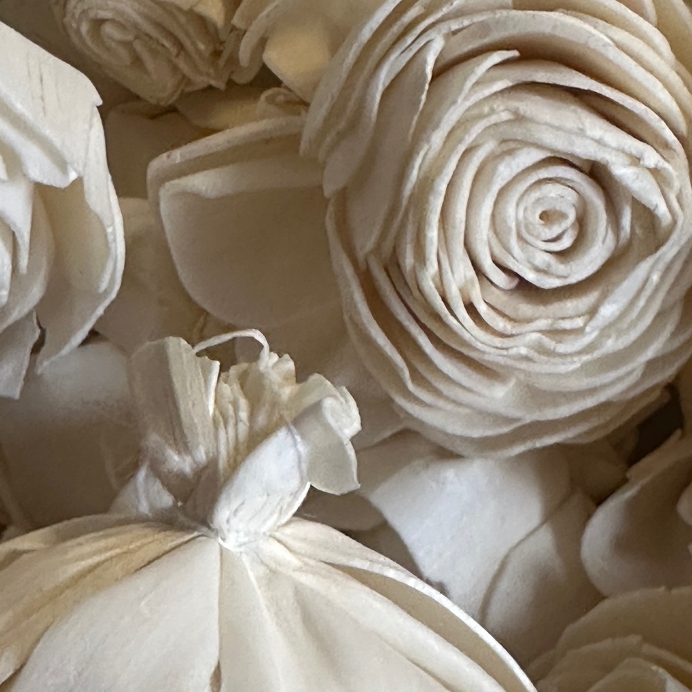 Wood Sola Flowers - assorted bag of 25 for weddings crafts wreaths - Picture 11 of 12